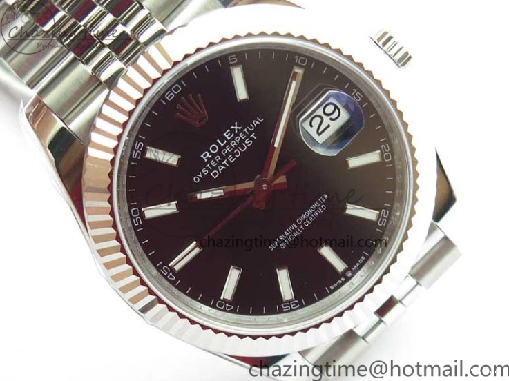 1:1 Bracelet 126334 DateJust Markers 41MM Jubilee SS VRF Black Dial Best on A3235 SS Edition Stick 904L 0729